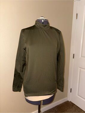 Under Armour  Olive Green Long Sleeve Mock Neck Top